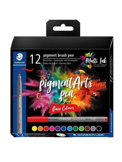 Staedtler Pigment brush 371 "Basic Set" 12 pcs. Cardboard box