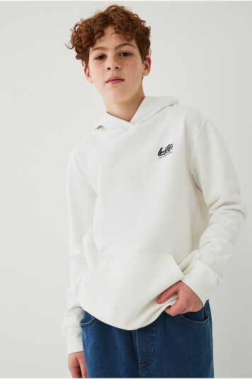 Ellos Collection Hettegenser med trykk Natur Ellos Collection Hettegenser med trykk Natur