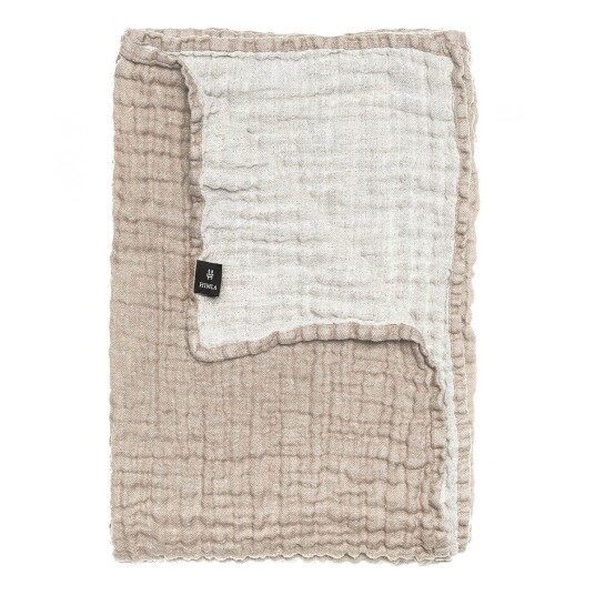 Himla Hannelin sengeteppe Beige-hvitt 160x260 cm
