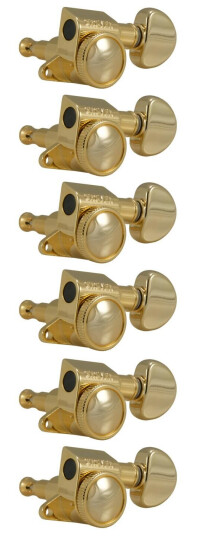 Grover 505g6 Mini Roto-Grip Locking 6-In-Line, Bass Side Left - Gull