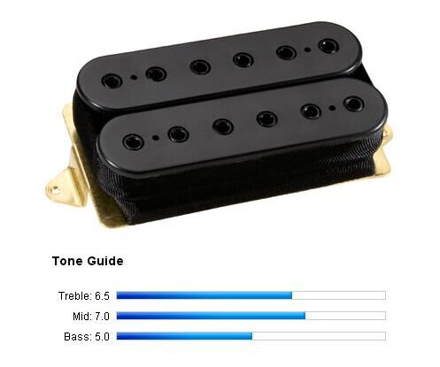 Dimarzio Dp200fbk Pickup Humbucker Steve Morse/bridge F-Spaced Svart