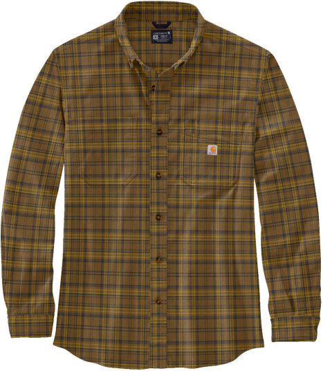 Carhartt Midweight Flannel Plaid Skjorte L Brun