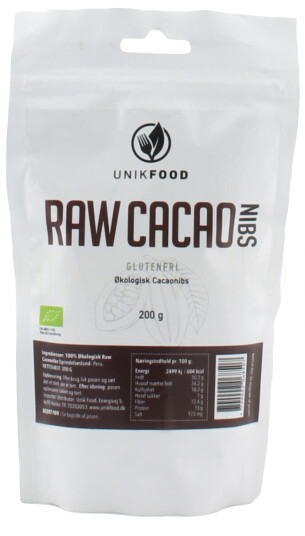Diet-food Unik Food Cacao Nibs Grovhakkede Ø 200g Diet-food Unik Food Cacao Nibs Grovhakkede Ø 200g