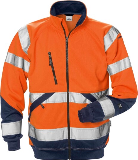 Fristads Sweatshirt-Jacka 7426 Shv, Klass 3 Varsel Orange/marinblå 4xl Fristads Sweatshirt-Jacka 7426 Shv, Klass 3 Varsel Orange/marinblå 4xl