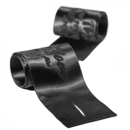 Bijoux Indiscrets Bonbons Silky Sensual Handcuffs      - Svart