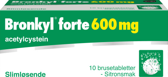 Bronkyl Forte brusetab 600mg, 10 brusetabletter Bronkyl Forte brusetab 600mg, 10 brusetabletter