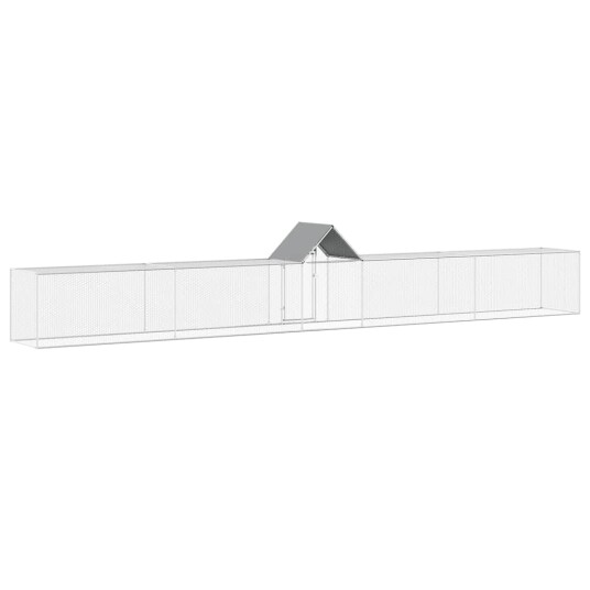 Vidaxl Hønsehus 9X1X1.5 M Galvanisert Stål Vidaxl Hønsehus 9X1X1.5 M Galvanisert Stål
