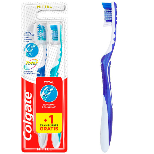 2 stk. Colgate Total tannbørster Allround rengjøring