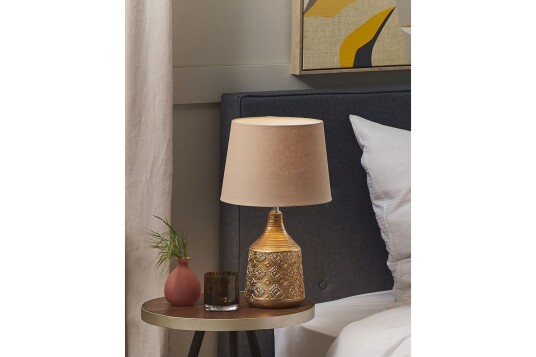 Galatea Bordlampe 47 cm E14 Bronse/Beige