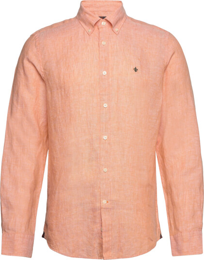 Morris Douglas Linen Shirt-Classic Fit - Orange - L