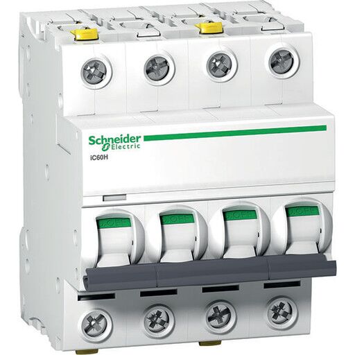 Schneider Electric Acti9 ic60h 4p 63a c miniature circuit breaker (3606480438868)