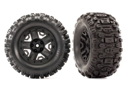 Traxxas 6792 Tires & Wheels Sledgehammer Black 2.8" 4WD 2