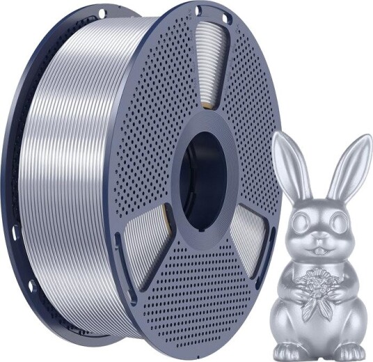 Sunlu PLA+ Silk Filament Sølv 1.75 mm 1 kg