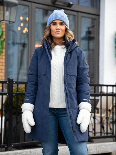 Twentyfour Mode Mia Warm Parkas Blå 34