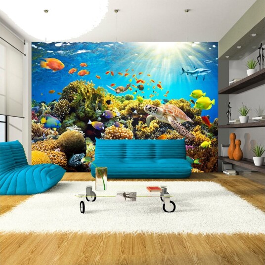 Fototapet Underwater Land 400x280 - Artgeist sp. z o. o.