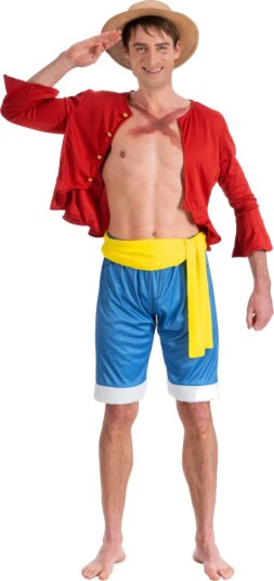 Chaks One Piece Luffy™ Kostyme Small C4612S