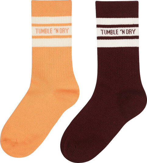 TUMBLE "N DRY Tnd Tumble Socks Colour 2 Pack Burgundy 27/30