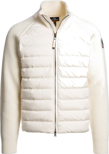 Parajumpers Men"s Olmo Hybrid Cardigan Warm Ivory, L
