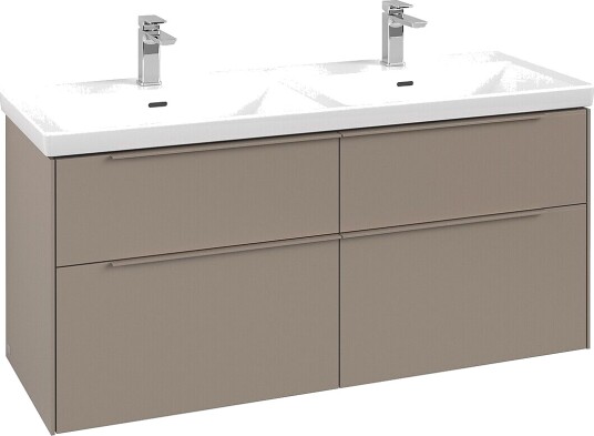 Villeroy & Boch  Subway 3.0 Servantskap m/4 skuffer 1272x576x478 mm Taupe Matt