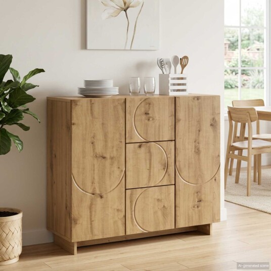 vidaXL Serviesskap Artisan eik 85,5 x 31 x 75 cm Konstruert tre