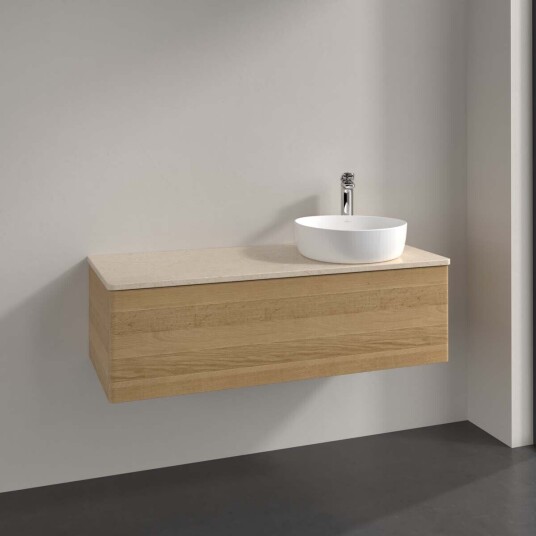 Villeroy & Boch Antao Servantskap med 1 skuff 120x50x36 cm u/lys Eik/Crème Villeroy & Boch Antao Servantskap med 1 skuff 120x50x36 cm u/lys Eik/Crème
