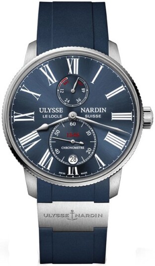 Ulysse Nardin Herreklokke 1183 310 3 43 Marine Torpilleur Blå/Gummi