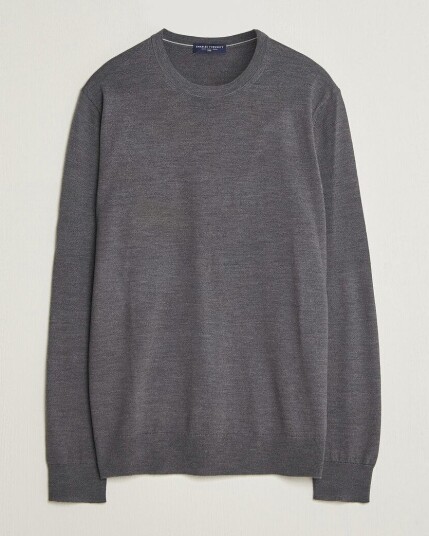 Charles Tyrwhitt Pure Merino Crew Neck Jumper Grey