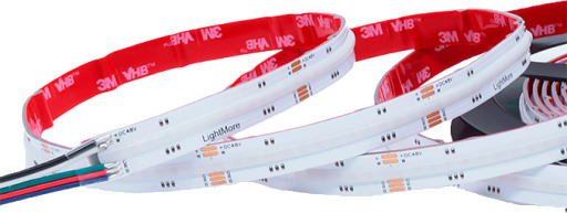 Ecofoss TrueColor COB LED stripe fargeskift + 3000K 5 meter