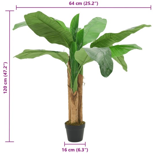Kunstig banantre 9 blader 120 cm grønn Kunstig banantre 9 blader 120 cm grønn