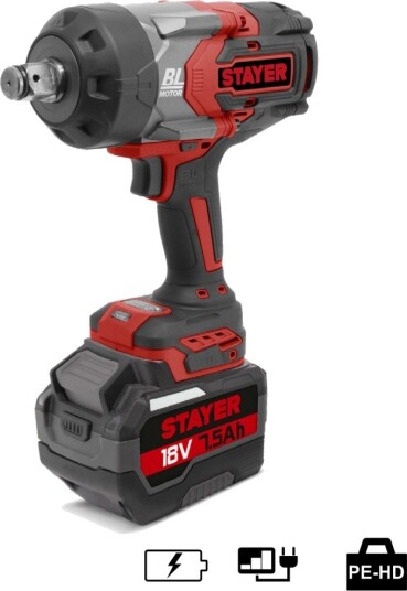Stayer Batteridrevet Muttertrekker Slagnøkkel Sett Stayer Batteridrevet Muttertrekker Slagnøkkel Sett