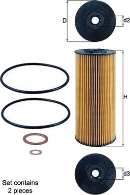 Oljefilter KNECHT OX 137D1/S Oljefilter KNECHT OX 137D1/S