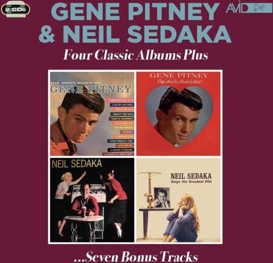 Gene Pitney, Neil Sedaka Four Classic Albums Plus (The Many Sides Of Gene Pitney / Only Love Can Break A Heart / Rock With Sedaka / Sings His Greatest Hits) CD