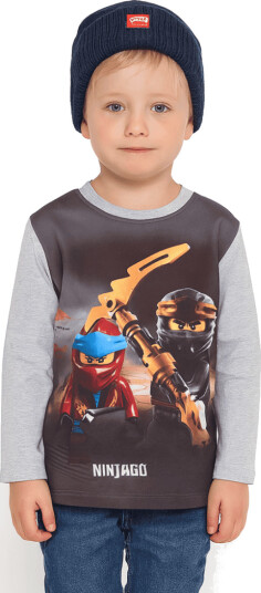 LEGO Kidswear Ninjago langermet t skjorte Taylor 713 Grå melange (104)