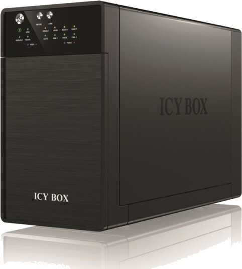 ICY BOX IB-RD3620SU3 Eksternt RAID-kabinett for 2x3,5" SATA HDD USB 3.0, svart