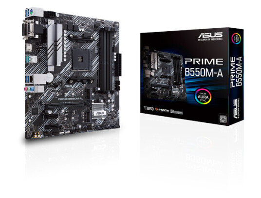 Asus PRIME B550M-A Micro-ATX Hovedkort med AMD AM4, DDR4 RAM, 128GB Støtte Asus PRIME B550M-A Micro-ATX Hovedkort med AMD AM4, DDR4 RAM, 128GB Støtte