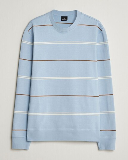 PS Paul Smith Cotton Striped Sweater Light Blue
