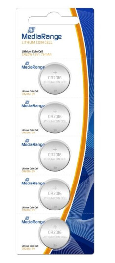 Mediarange Batteri 5 X Cr2016 Li 75 Mah Mediarange Batteri 5 X Cr2016 Li 75 Mah