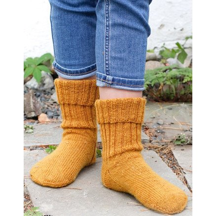 Sunnyside Down av DROPS Design Sokker Strikkeoppskrift Str 26 43