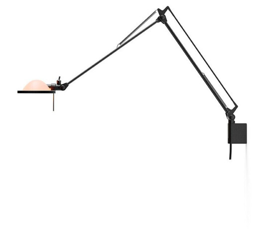 Luceplan Berenice Vegglampe 30x30 Pink Glass/Svart