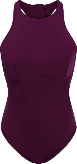 Speedo Solid Racerback Zip Swimsuit BERRY COOL 46