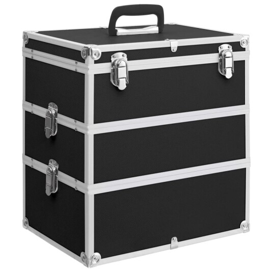 Sminkeveske 37x24x40 cm svart aluminium 91840