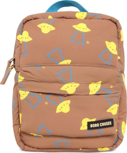 Bobo Choses Pixel Abduction All Over Backpack Brown ONE SIZE