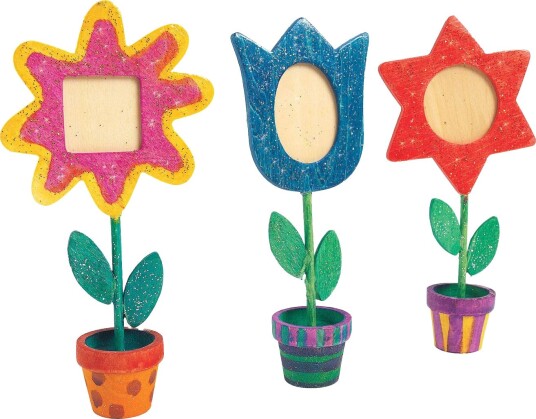 Colorations Bilderamme med metallblomster - 16,5 cm - 12 stk.