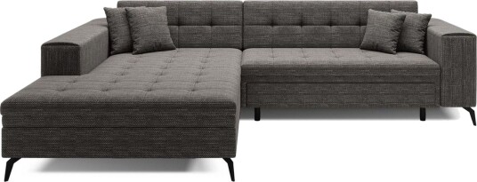 Hjørnesofa Eltap Solange 292x196x84 cm Berlin 01 Grå Venstre