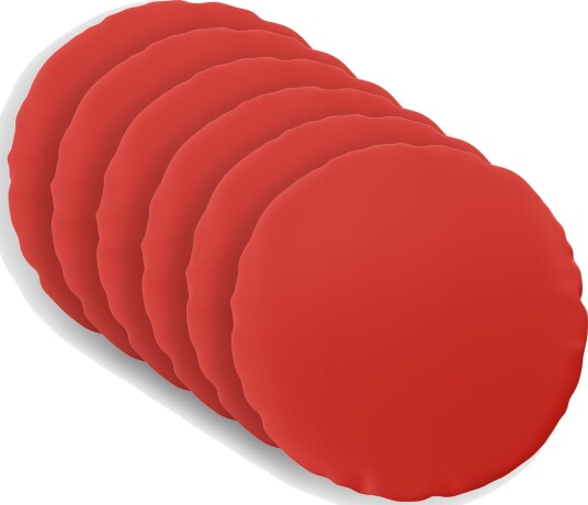 vidaXL Putetrekk 6 pcs HEERLEN Rød Ø 50 cm Polyester