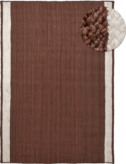 Juteteppe Senaki brun/hvit Størrelse: 160 x 230 cm