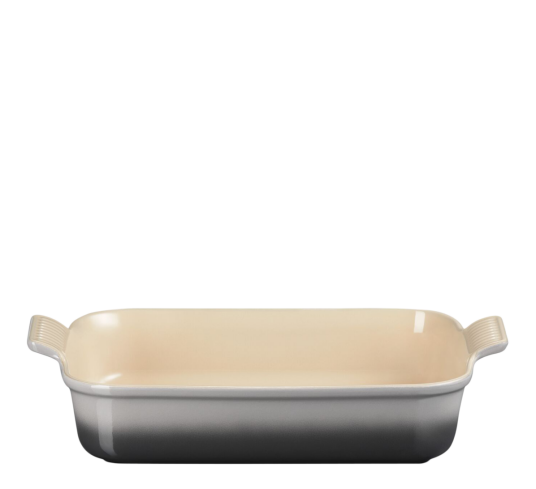 Le Creuset Heritage rektangulært fat 37x32 cm flint