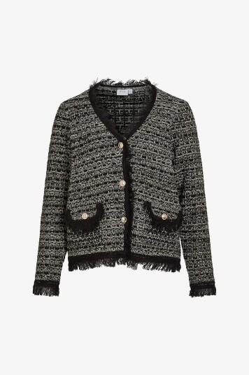 Vila - Kardigan viSolera L/S Detail Knit Cardigan - Svart Vila - Kardigan viSolera L/S Detail Knit Cardigan - Svart