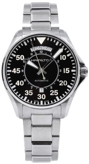 Hamilton Herreklokke H64615135 Khaki Aviation Sort/Stål Ø42 mm