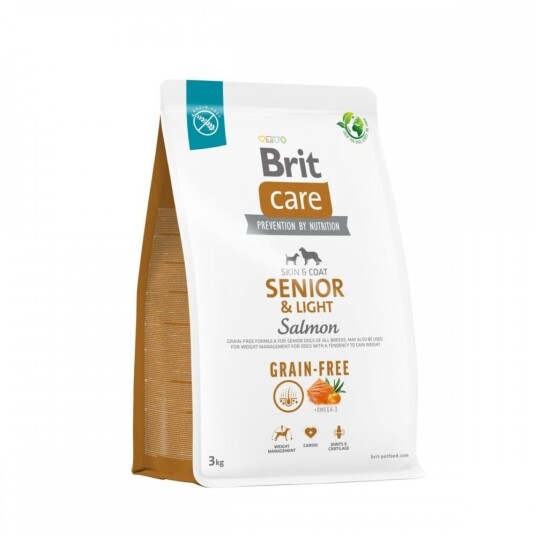 Brit Care Hundemat Senior & Light Uten Korn 3 kg med Laks
